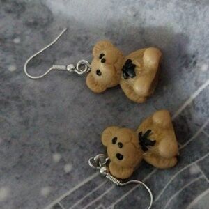 Teddy bear earrings 3 for 10$
